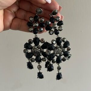 Black and silver earrings